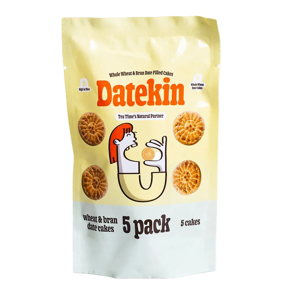 Datekin Date Filled Whole Wheat & Bran Cakes No Added Sugar 5 Pack