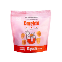 Datekin Sukkari Dates Family Bag (12 x 30g Packs) – Premium Soft Golden Dates | Healthy on-the-go Snacks | 100% Natural Superfood