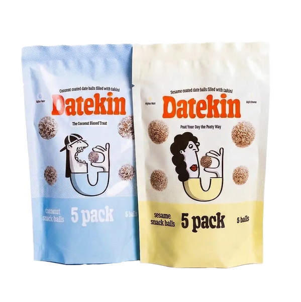 The Datekin Tahini-Filled Date Ball Bundle – Coconut & Sesame